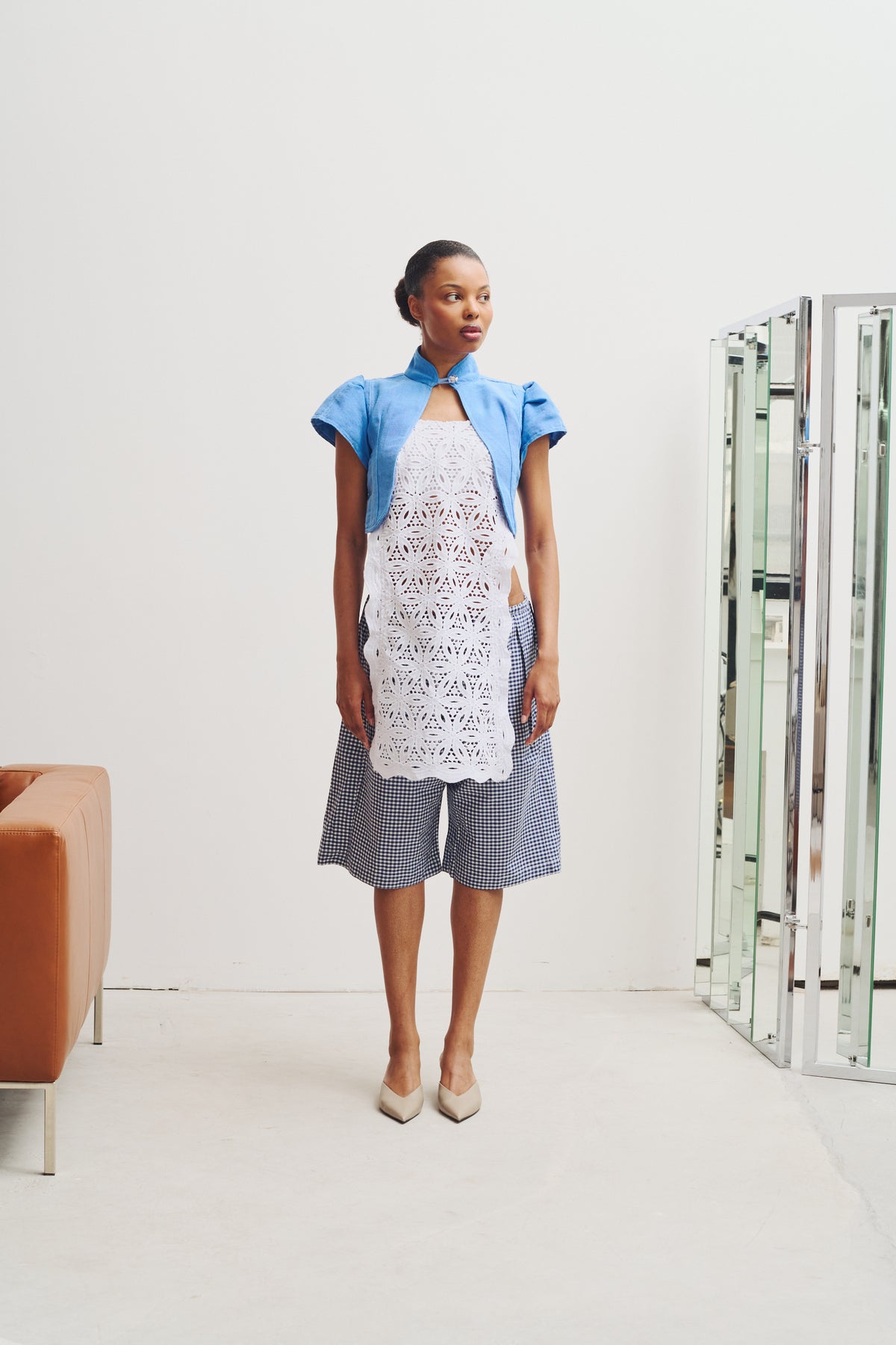 TOFFO CROPPED BLUE JACKET